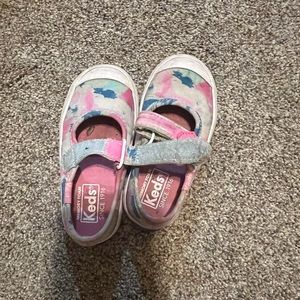 Size four kids. Infant shoes. Worn.